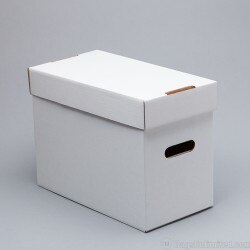 White Corrugated Compact Comic Stor